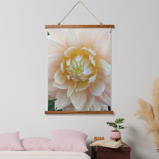 Tapisserie Suspendue Pastel rose dahlia fleuri (Chambre à coucher)