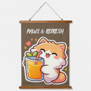 Tapisserie Suspendue Pattes personnalisées et design de chat mignon Ref