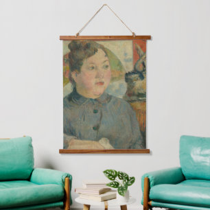 Tapisserie Suspendue Paul Gauguin Madame Art Bois Mur Accroché Tapisser