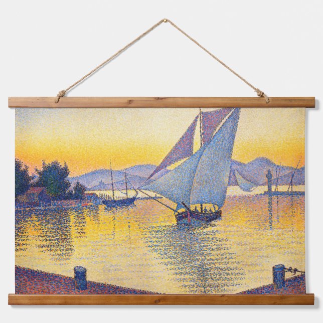 Tapisserie Suspendue Paul Signac - Le Port au coucher du soleil, Opus 2 (Devant)