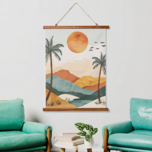Tapisserie Suspendue Paysage Abstrait de Boho (16)