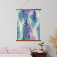 Paysage auroral Motif forestier