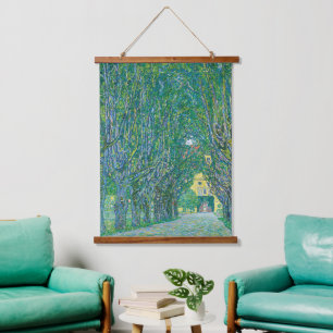 Tapisserie Suspendue Paysage classique de Klimt vert Nature Art fin
