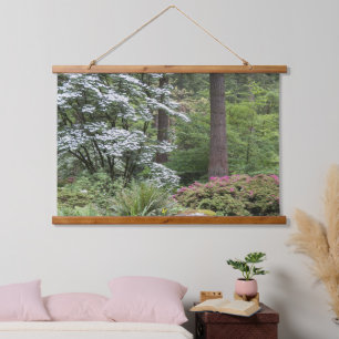 Tapisserie Suspendue Paysage du jardin de la forêt de printemps