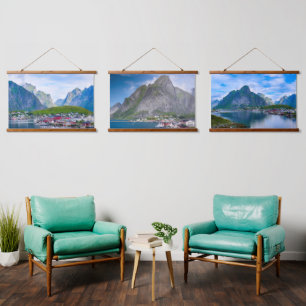 Tapisserie Suspendue Paysage norvégien pittoresque Iles Lofoten Norvège