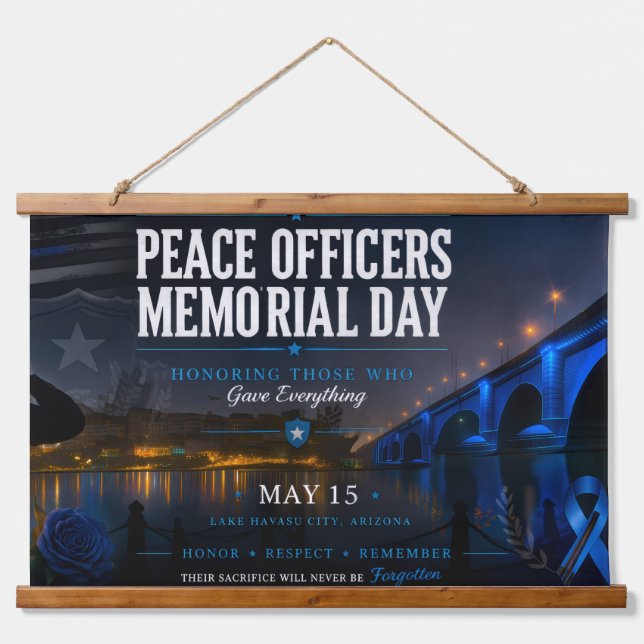 Tapisserie Suspendue Peace Officers Memorial Day London Bridge (Devant)