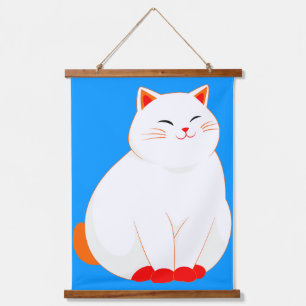 Tapisserie Suspendue Peaches, le Chat Sourire