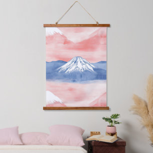 Tapisserie Suspendue Peinture à l'aquarelle du coucher de soleil sur la