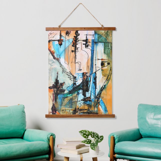 Tapisserie Suspendue Peinture acrylique originale (Salon)