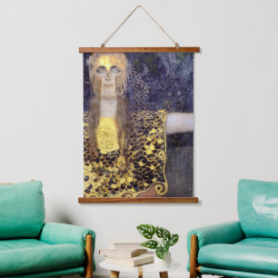 Tapisserie Suspendue Peinture célèbre de Gustav Klimt Pallas Athena