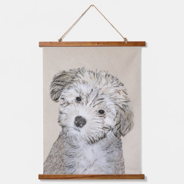 Tapisserie Suspendue Peinture de Chien Havanais - Cute Original Chien A (Recto)