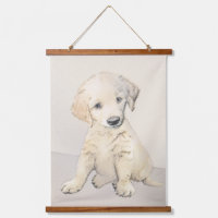Peinture de chiot d'or Retriever - Art de chien or