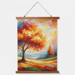 Tapisserie Suspendue Peinture de paysage avec des couleurs vives