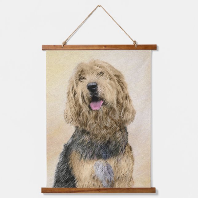 Tapisserie Suspendue Peinture d'Otterhound - Joli art original de chien (Recto)