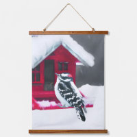 Peinture Downy Woodpecker - Art original pour oise
