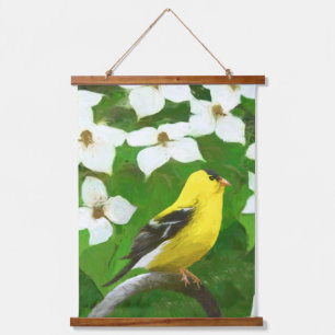 Tapisserie Suspendue Peinture Goldfinch - Art Oiseau Sauvage Original