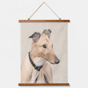Tapisserie Suspendue Peinture Greyhound - Cute Original Chien Art