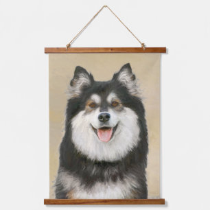 Tapisserie Suspendue Peinture Lapphund Finlandaise - Joli art original 