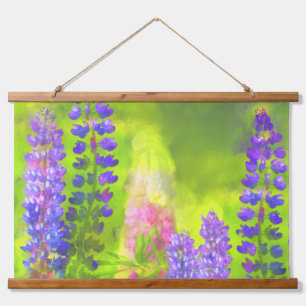 Tapisserie Suspendue Peinture Lupine - Art Fleur Original