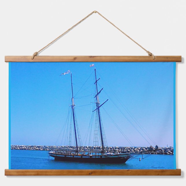 Tapisserie Suspendue pèlerin au port, (Devant)