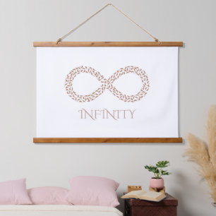 Tapisserie Suspendue Pendentif mural symbole de l'infini en feuilles