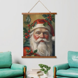 Tapisserie Suspendue Père Noël avec gui