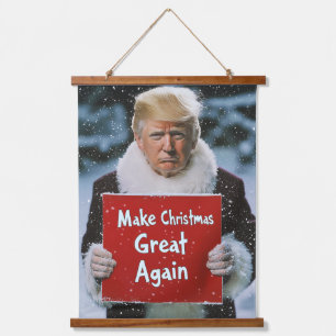 Tapisserie Suspendue Père Noël Trump : "Rendre sa grandeur à Noël"