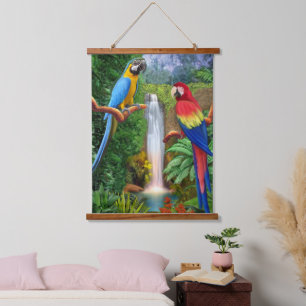 Tapisserie Suspendue Perroquets Tropicaux Ara