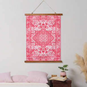 Tapisserie Suspendue Pétales roses sur Kilim Dreams