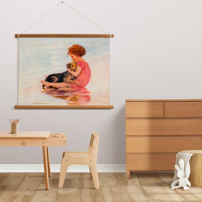 Tapisserie Suspendue Petit Enfant Belle illustration Vintage (Créateur téléchargé)