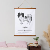 Phalène Noir Et Blanc Avec Traits Et Nom De Chien