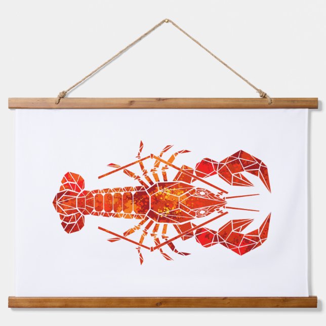 Tapisserie Suspendue Phomard polygonal rouge (Devant)
