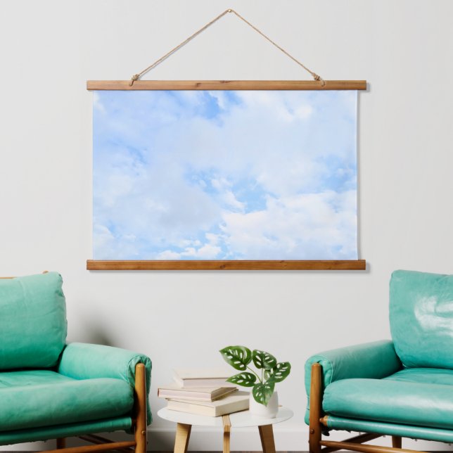 Tapisserie Suspendue Photo Baby Blue Peaceful Sky Nursery Room (Salon)
