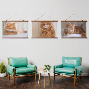 Tapisserie Suspendue Photo de famille de chat de paysage horizontal per