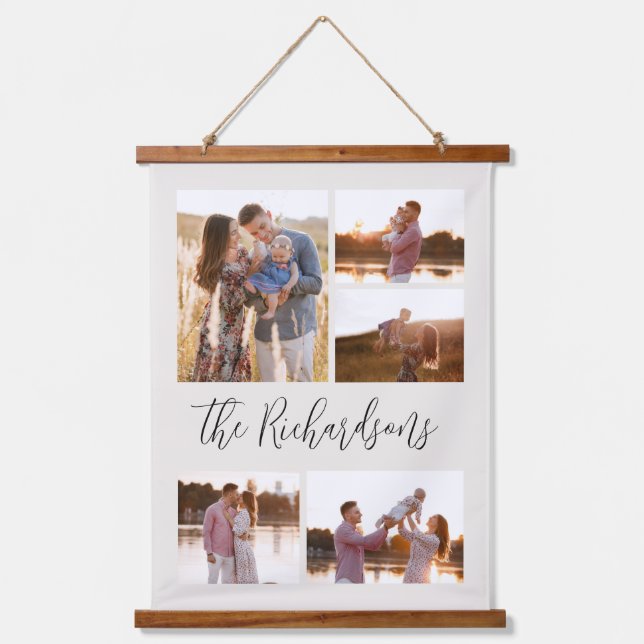 Tapisserie Suspendue Photothèque de Five With Caption Tapestry murale (Recto)