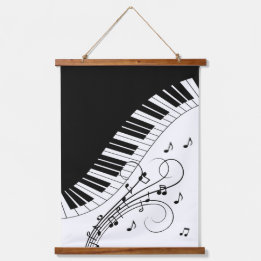 Tapisserie Suspendue Piano Keyboard Music Design
