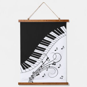 Tapisserie Suspendue Piano Keyboard Music Design
