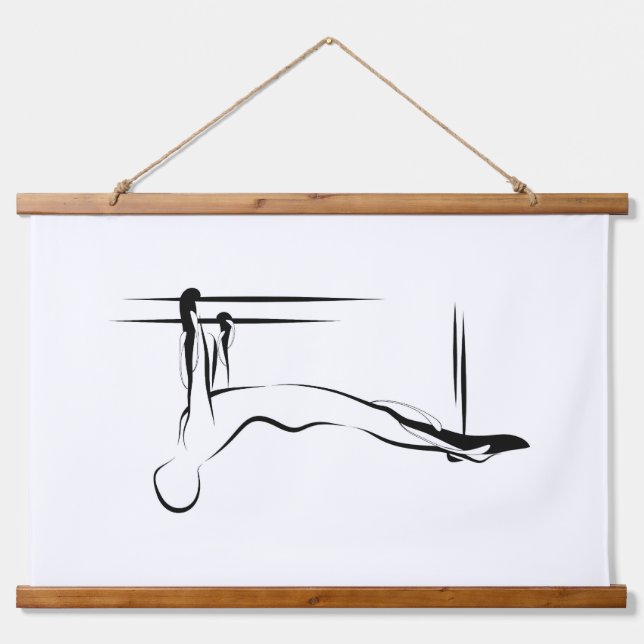 Tapisserie Suspendue Pilates Pose Pull Up Pose - Cadillac (Devant)