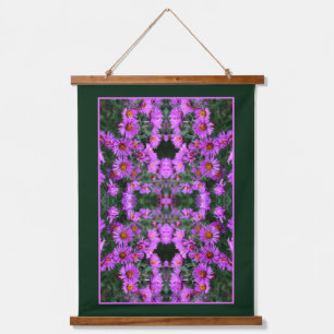 Tapisserie Suspendue Pink Autumn Aster Flowers Orton Abstrait