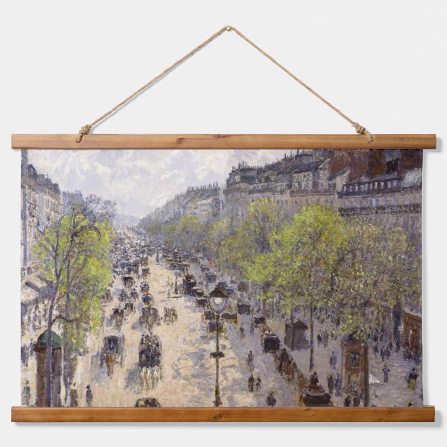 Tapisserie Suspendue Pissarro - Boulevard Montmartre, Printemps (Devant)