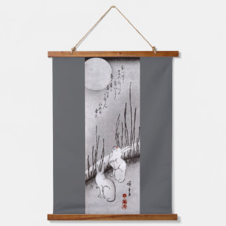 Tapisserie Suspendue Pleine lune et lapins, Hiroshige, Ukiyo-e