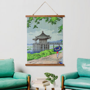 Tapisserie Suspendue Pluie fine dans Ukimid Fujishima Takeji 1950s