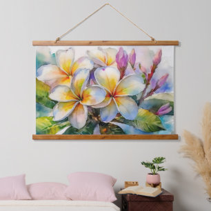 Tapisserie Suspendue Plumeria hawaïenne mur d'arbre suspendu