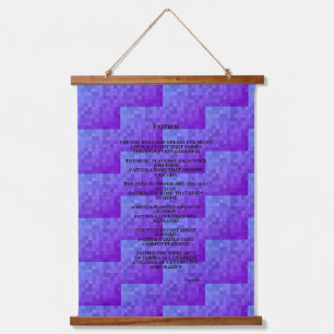 Tapisserie Suspendue Poème de Motif en tuile violette 'La Foi Est'