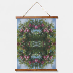 Tapisserie Suspendue Pommes rouges sur la peinture de l'arbre Abstrait