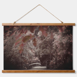 Tapisserie Suspendue Pont Rustique Beaux arbres Nature Paysage