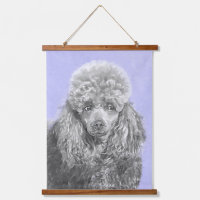 Poodé Jouet miniature Argent gris bleu Chien Art