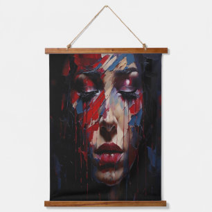 Tapisserie Suspendue Portrait émotionnel Abstrait Art expressionniste