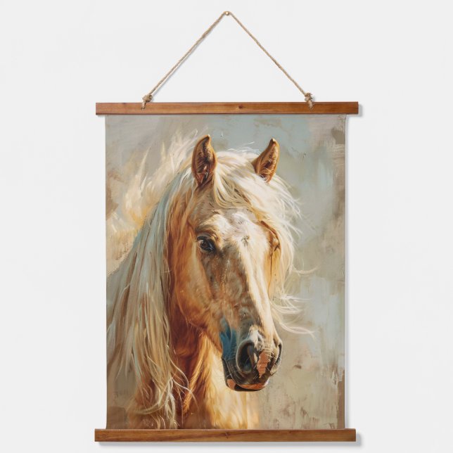 Tapisserie Suspendue Portrait Palomino Horse (Recto)