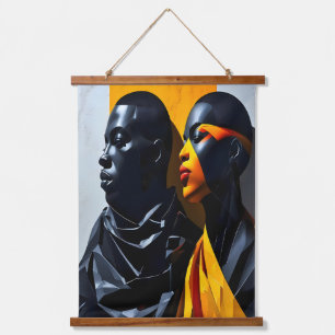 Tapisserie Suspendue Portraits Modernes Audacieux Art Géométrique Abstr